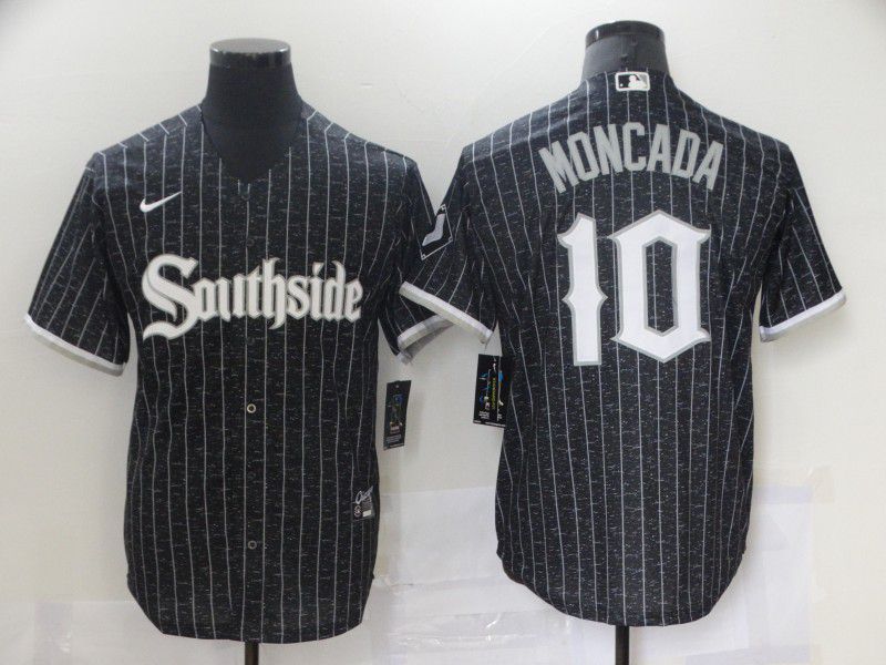 Men Chicago White Sox #10 Moncada City Edition Black Game Nike 2021 MLB Jersey->chicago white sox->MLB Jersey